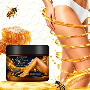 SUMIFANG Bee Venom Body Contouring Cream 120g – Caffeine + Shea Butter – Firms and lifts sagging skin – Moisturizes and softens – Body care for mature, dull skin – Suitable for all skin types