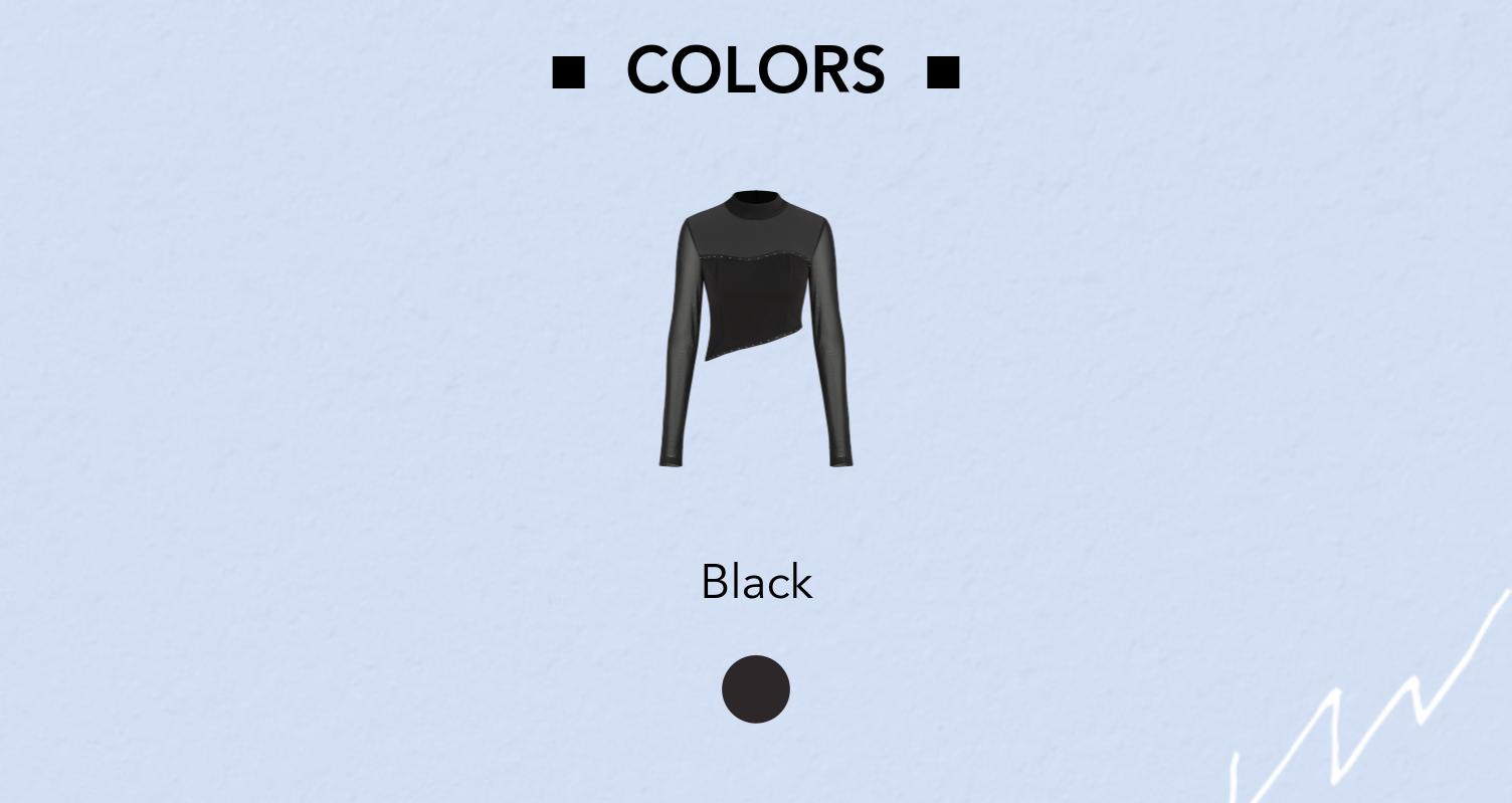 Cider [size 2-10] Mesh Stand Collar Asymmetrical Rivet Patched Long Sleeve Top