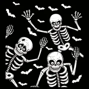 4-Piece Halloween Skull Window Stickers, PVC Static Adhesive Decor, Bat Ghost Spider Web, Party Home Bedroom Glass Wall Decoration
