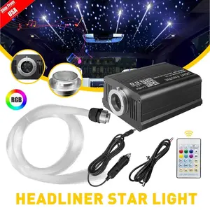 Bluetooth APP Controlled Star Ceiling 500pcs Optical Fibers RGBW Chip 24 Key Remote Support Android iOS Easy to Connect Car Interior Home Decor