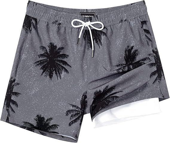 Men's Beach Shorts with Mesh Lining Quick Dry Swimwear, Hawaiian Style Pockets quick dry swim trunk wetsuit Women's Compression Volleyball Shorts Quick-Dry Breathable Swim Trunks Camo Camouflage Swimsuit Bikini Set