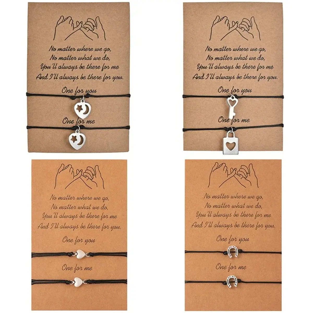 Matching Couple Bracelets Set, Sun Moon & Heart Lock Aesthetic Jewelry, Adjustable Friendship Bracelets for Him and Her, Perfect Gift for Valentine’s Day or Anniversaries