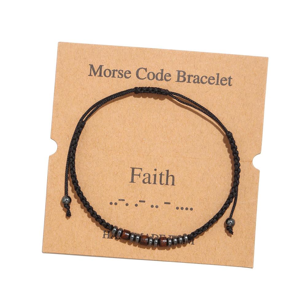 Braided Bracelet Morse Code Alphabet Number Couple Bracelet Morse Code Bracelet Creative Gift