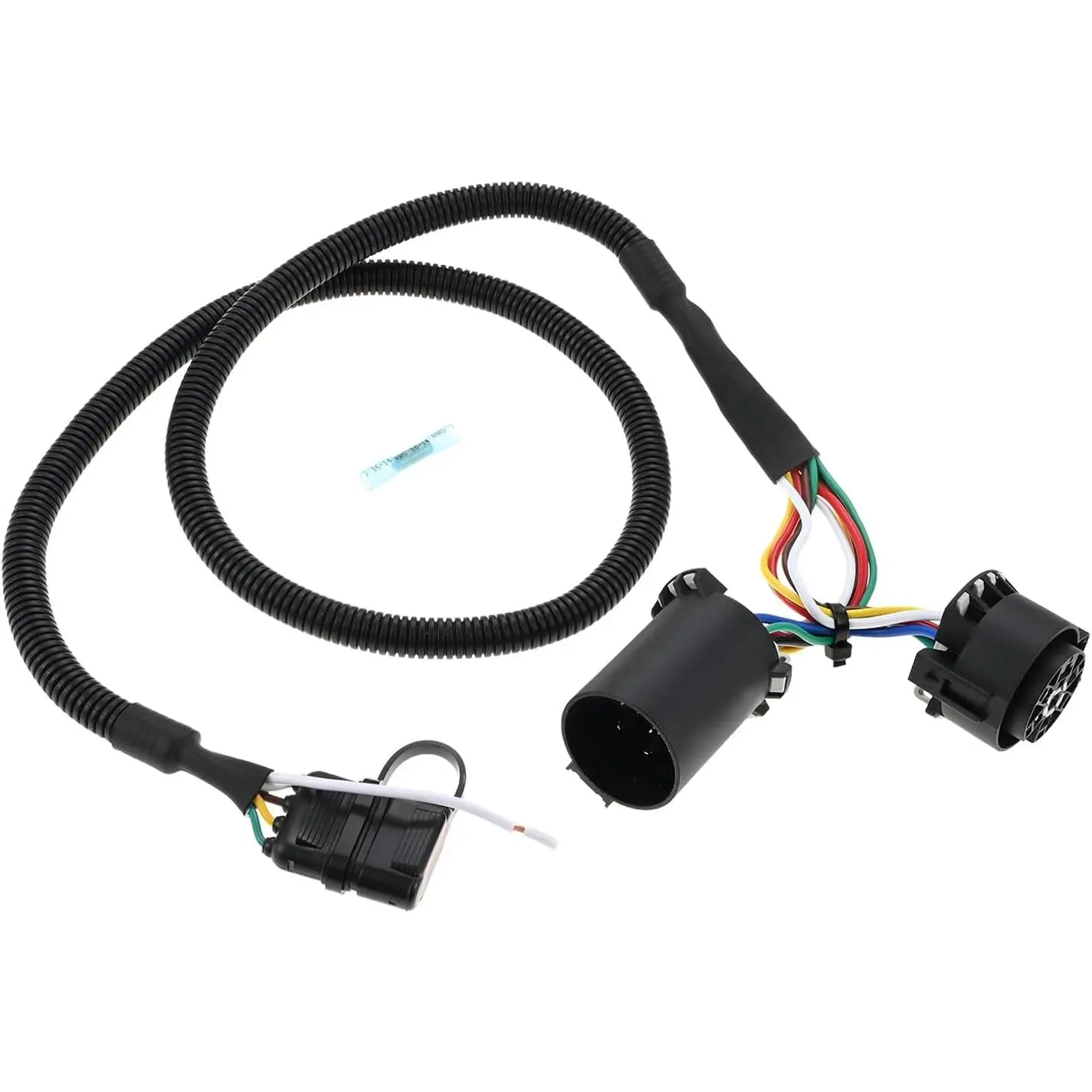 7 Pin to 4 Pin Trailer Wiring Harness with Reverse Wire,43 Inches Trailer Extension Wire Connector Adapter Replacement for Trucks Pickups, Trailer Plug for Installing LED Tailgate Light Bar