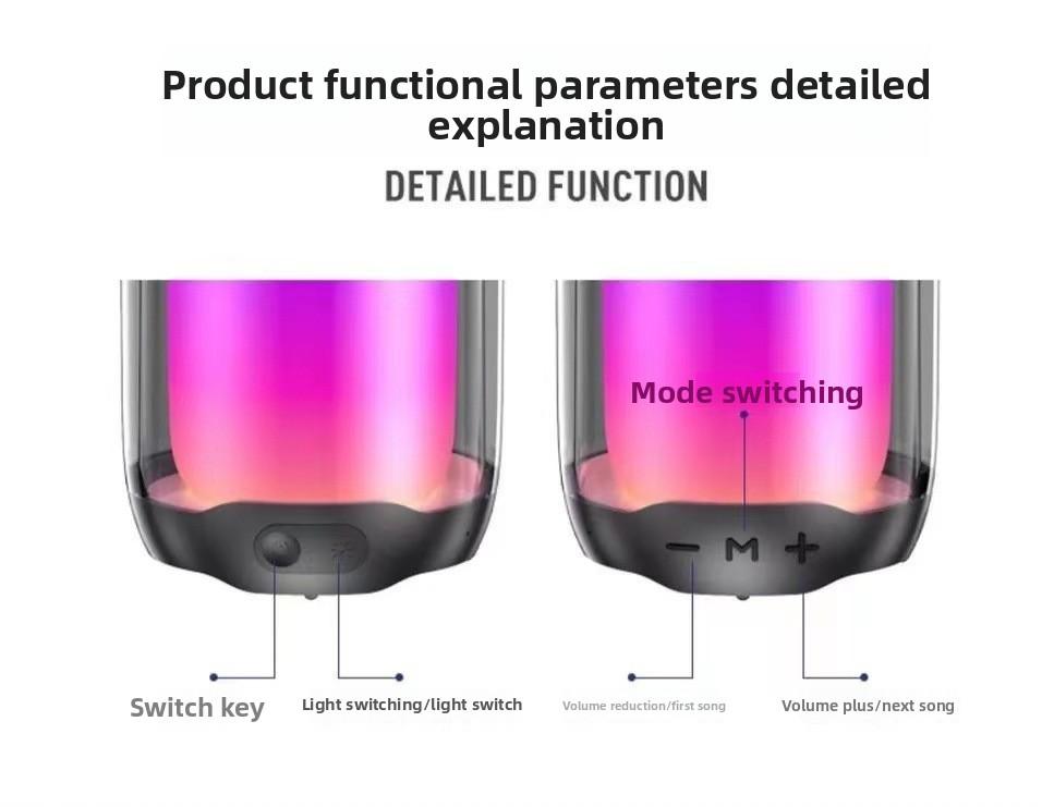 PULSE4 Pulse 4  Speaker Full Screen RGB Transparent  Speaker Subwoofer Business Gift