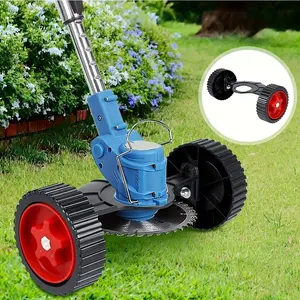 Lawn Mower Auxiliary Wheels, Quick-Release Adjustable Support Wheel, 360° Rotating Mobile Wheel, Durable Anti-Slip Accessories