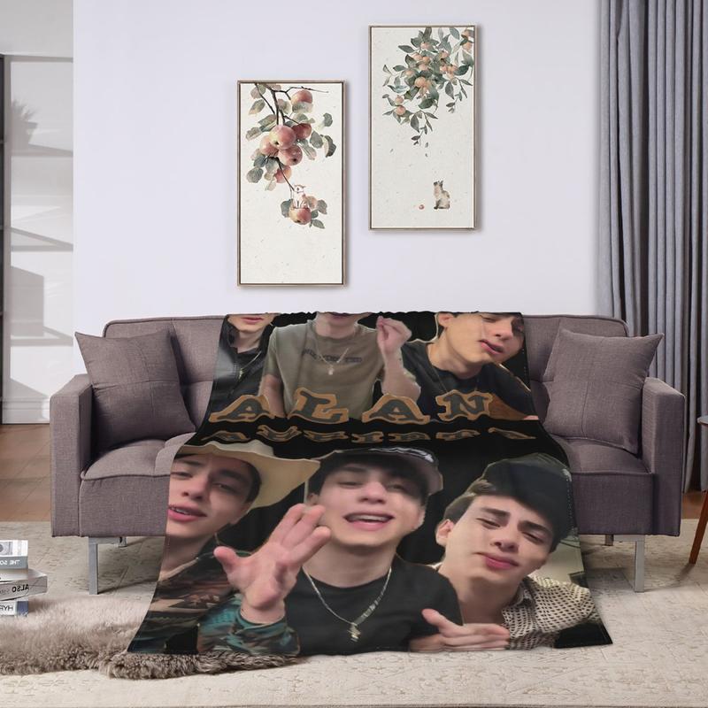 Alan Arrieta Super Comfortable Printed Flannel Throw Blanket–Soft&Warm Plush Throw for Sofa,Bed,Office,Camping–Cozy Blanket for Kids,Fans&Adults–Home Décor,Travel,Birthday,Christmas New Year Gift