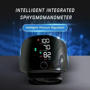 WarmNook. Only black wrist-type blood pressure monitor, wrist blood pressure monitor with LED display, comes with a carrying case, adjustable health monitoring functions, and is a good gift choice