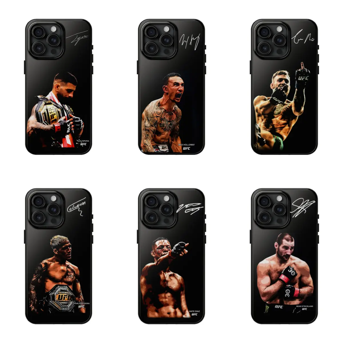 UFC Fighters Collection Signature Phone Case, The Championship Phone Cover, Fight Night phone Cases For iPhone 12-17 Promax Pro Plus & Samsung Galaxy S22-S26 Ultra Plus,Perfect for Her/Him fashionable gift