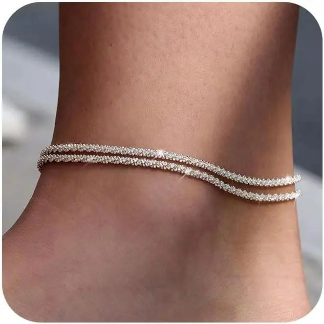 ANKLET-Single clasp sparkle glitter-SL