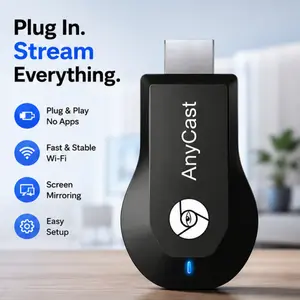 Phone to TV Wireless Display Adapter, HDMI Screen Mirroring Dongle, Miracast Receiver for Movies, Gaming, Meetings & Streaming