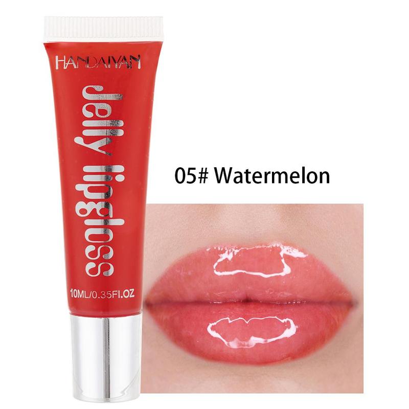 Moisturizing Lip Gloss, Candy Color Jelly Lip Stain, Hydrating Plumping Lipstick for Girls & Women