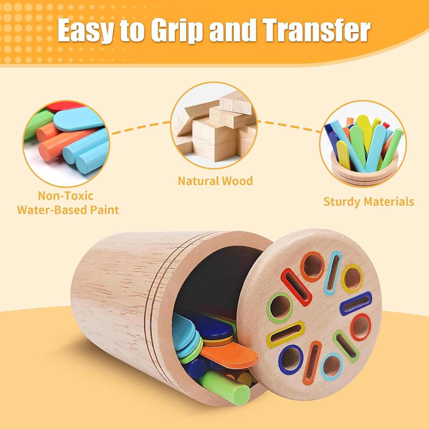 Wooden Educational Toy, 1 Set Montessori Colors Shape Sorting Toy, Shape Sorter, Learning Activities, Fine Motor Skills Sensory Toy, Play Sensory Activity Board, Multi Activity Playset, Preschool Busy Board