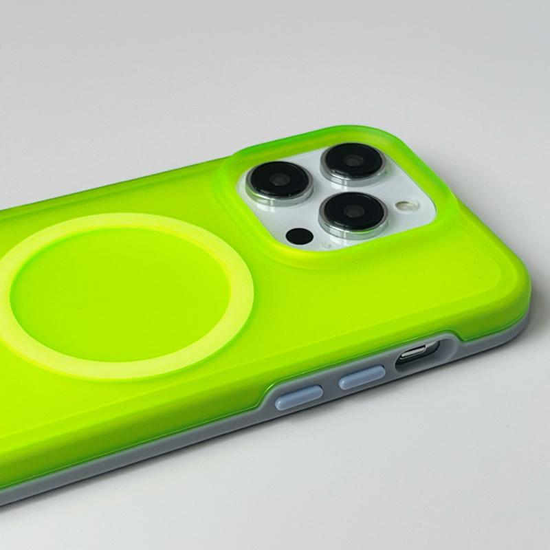 Magnetic Neon Color Matte Translucent Armor Shockproof Case For iPhone 17 16 13 12 14 15 Pro Max For Magsafe Wireless Charge Cover