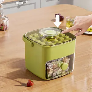 Press-type Ice Bucket Set, 1 Set 48-grid Ice Cube Tray with Lid & Storage Box & Ice Tongs, Ice Molds, Whiskey Ice Cubes Mold, Bar Utensils, Home Bar Accessories for Whiskey, Cocktail, Coffee & DIY