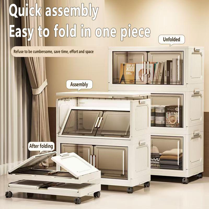 Foldable Storage Box, 1 Count Multi Layer Large Capacity Clothes Storage Box, Home Organizer for Bedroom, Living Room, Office, Collapsible Storage Box, Multilayer Storage, High Capacity Storage