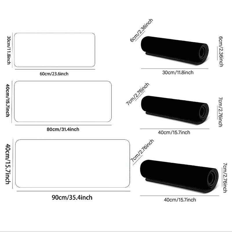 Floral Pattern Mouse Pad, 1 Count Non-slip Rubber Base Stitched Edge Keyboard Mat, Aesthetic Mouse Pad for Gaming, Office Desk Accessories