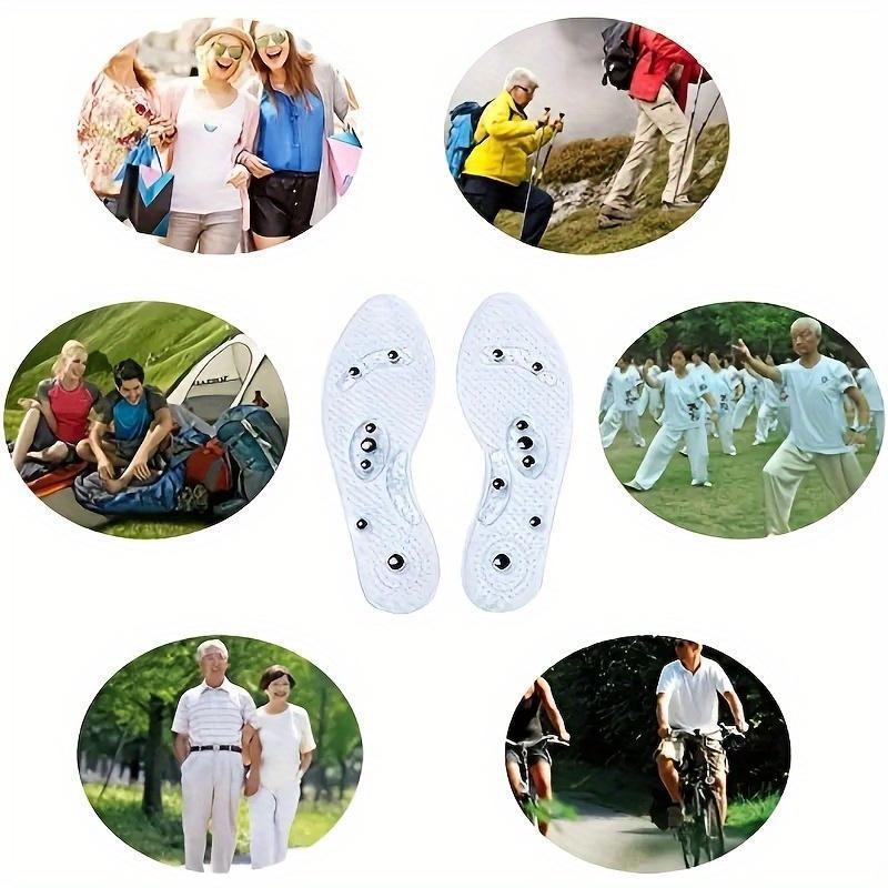 2pcs Magnetic Acupressure Foot Massager Insoles | Reflexology Acupoint, Comfortable PVC Material, Transverse Arch Support Design for Even Stress Distribution & Circulation Footwear Shoe