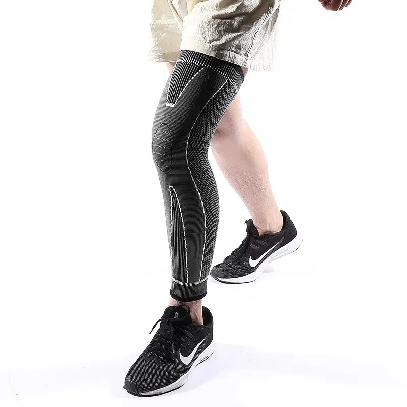 Knitted Cycling Fitness Patella Strap Breathable Thigh Sleeve High Elastic Compression Meniscus Knee Brace Over-the-Knee Protection Knee Sleeves
