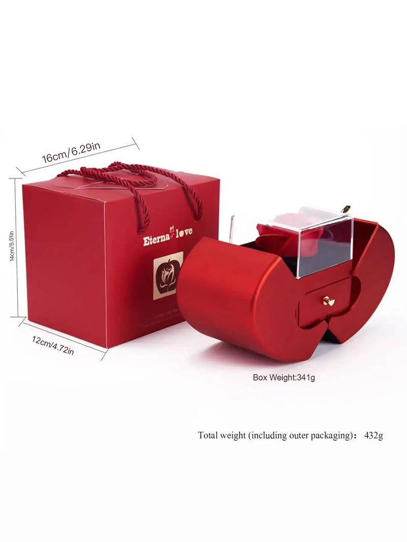 Women's Elegant Heart Shaped Pendant Necklace with Box, Fashionable Rhinestone Decorated Necklace for Party, Daily Clothing Decor for Girls & Women As Gift Valentine's Day, Gift for Her Men's Valentine's Gifts