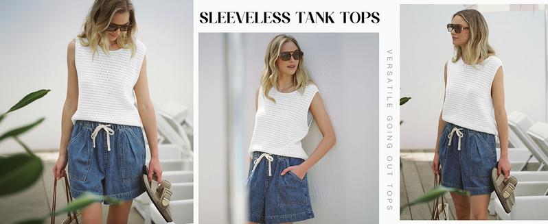 Saodimallsu Women's Crochet Tank Top Summer Sleeveless Crew Neck Basic Mesh Knit Loose Pullover Sweater Vest for Casual & Chic Outfits Saodimallsu Women's Crochet Tank Top Summer Sleeveless Crew Neck Basic Mesh Knit Loose Pullover Sweater Vest for Casual & Chic Outfits