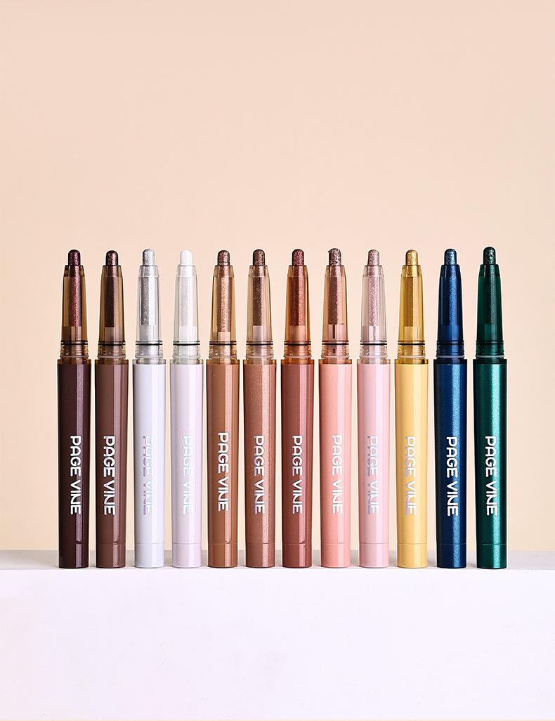 PAGE VINE Highlighter Eyeshadow Stick Amazon TK Under-Eye Shadow Pen 12-Color Eyeshadow High-End Eyeshadow