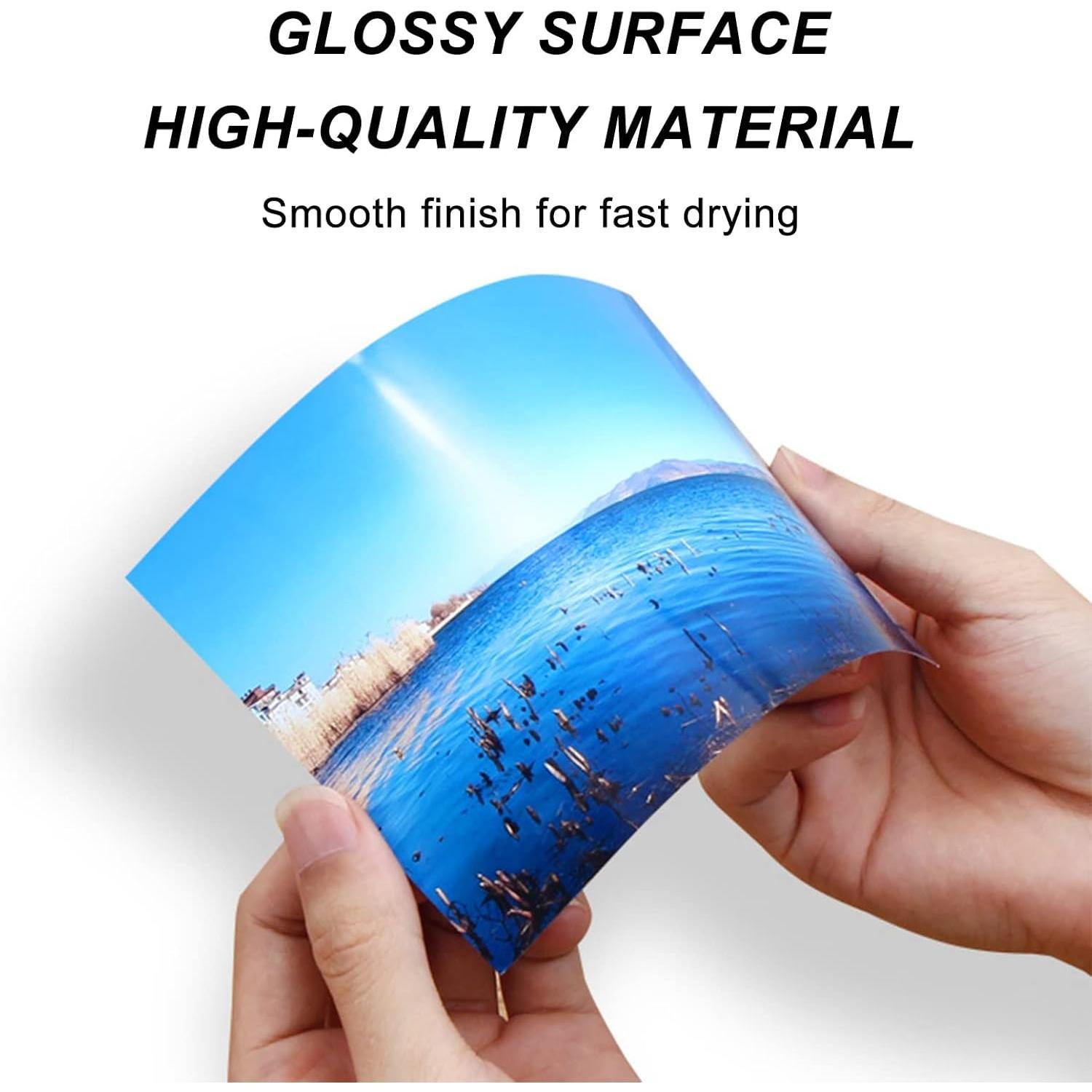 Photo Paper 8.5 x 11 Glossy 100 Sheets Compatible with Inkjet Printer Use DYE INK 200GSM