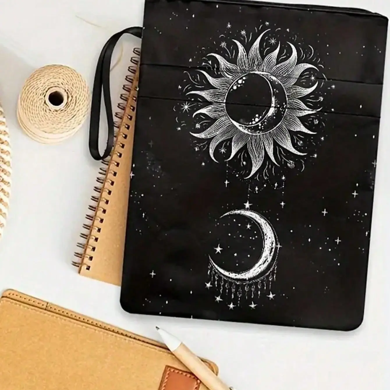 Fabric Book Cover with Star Pattern, Washable Durable Material, Fits Notebooks, Novels, E-Readers, Ideal Gift for Book Lovers, Protection, Accessories