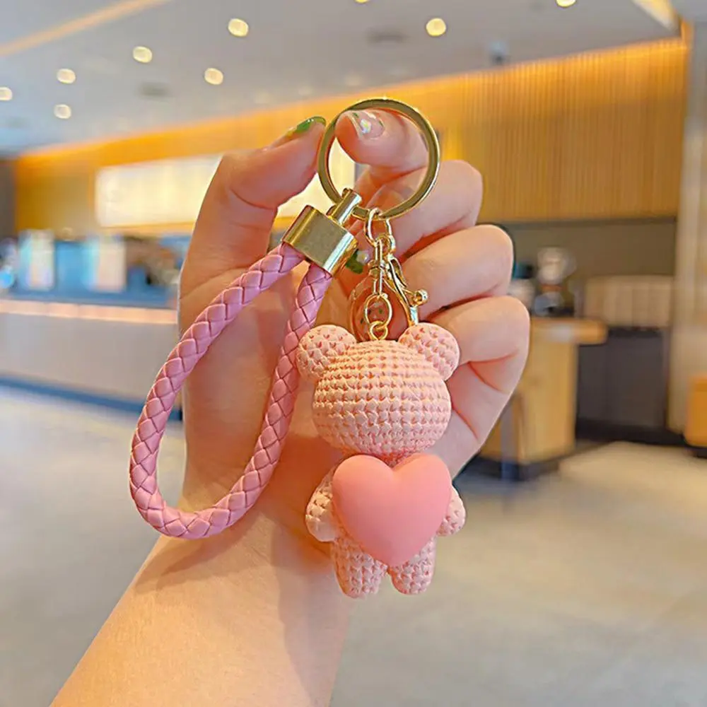 TV Serise Lovely Runner 변우석 김혜윤 Kim Hye Yoon Cosplay Key Chain Love Heart Bear Doll Bag Pendant Keychains Keyring Couple Gift