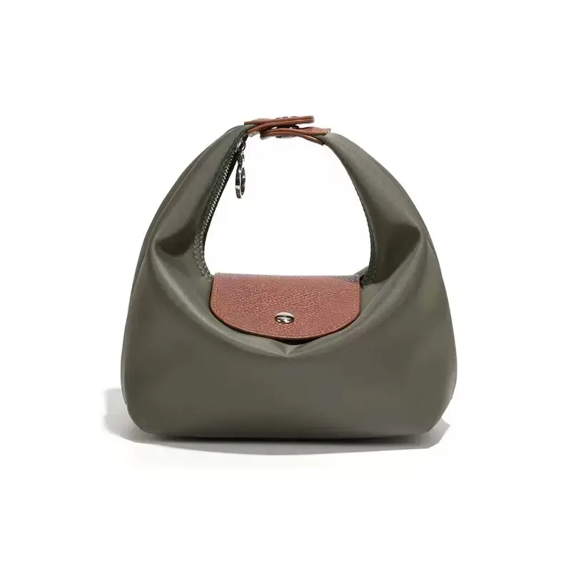 Women's Super-Light Nylon Crescent Shape Crossbody Purse, Waterproof Plain Underarm Bag with Adjustable Strap, Casual Everyday Home Organizer Storage Bag