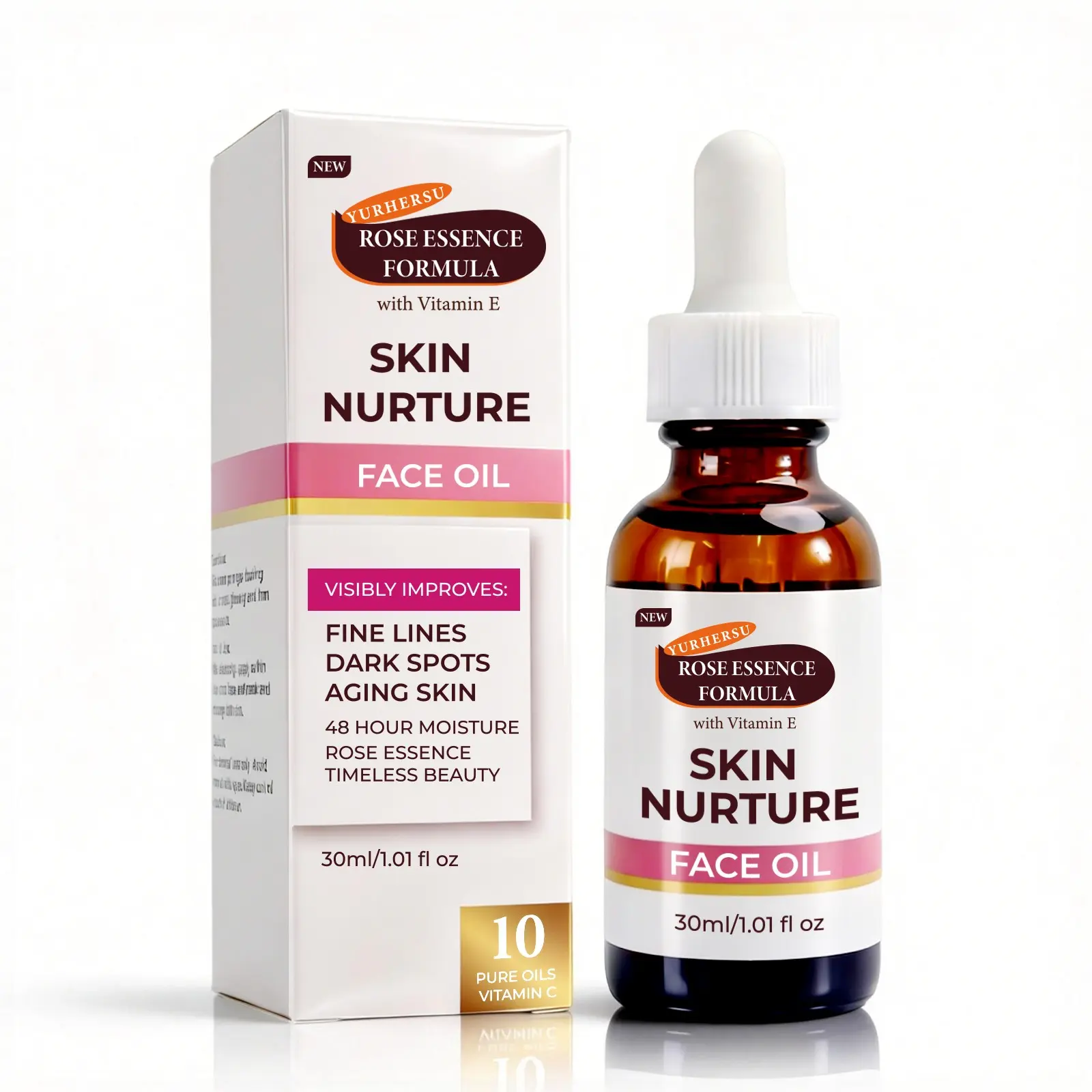 Rosehip Oil Facial Moisturizing Skin Care Oil Infused Vitamin C & Vitamin E, Deep Hydrating Moisture Antioxidant Face Serum Oil, Dark Spots Relief, Smooth Fine Lines Improve Uneven Skin Tone Gentle Daily Skincare For All Skin Types Unisex Gift