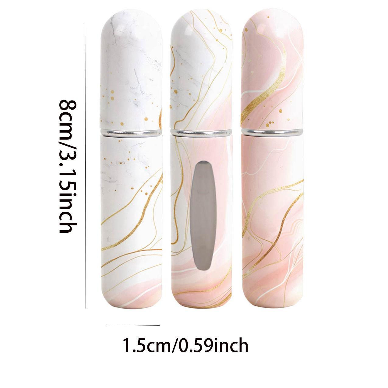 Marble Pattern Refillable Perfume Bottle, 3 Counts Portable Atomizer Bottle, Refillable Perfume Spray, Storage Bottles for Traveling and Outgoing, Makeup Cosmetic Storage