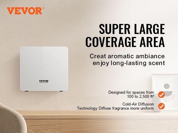 VEVOR Scent Air Machine for Home, 480ML with Cold Air Technology, Waterless Smart Essential Oil Diffuser, Cover Up to 2500 Sq.Ft for Large Room, Hotel, Spa, Business Office