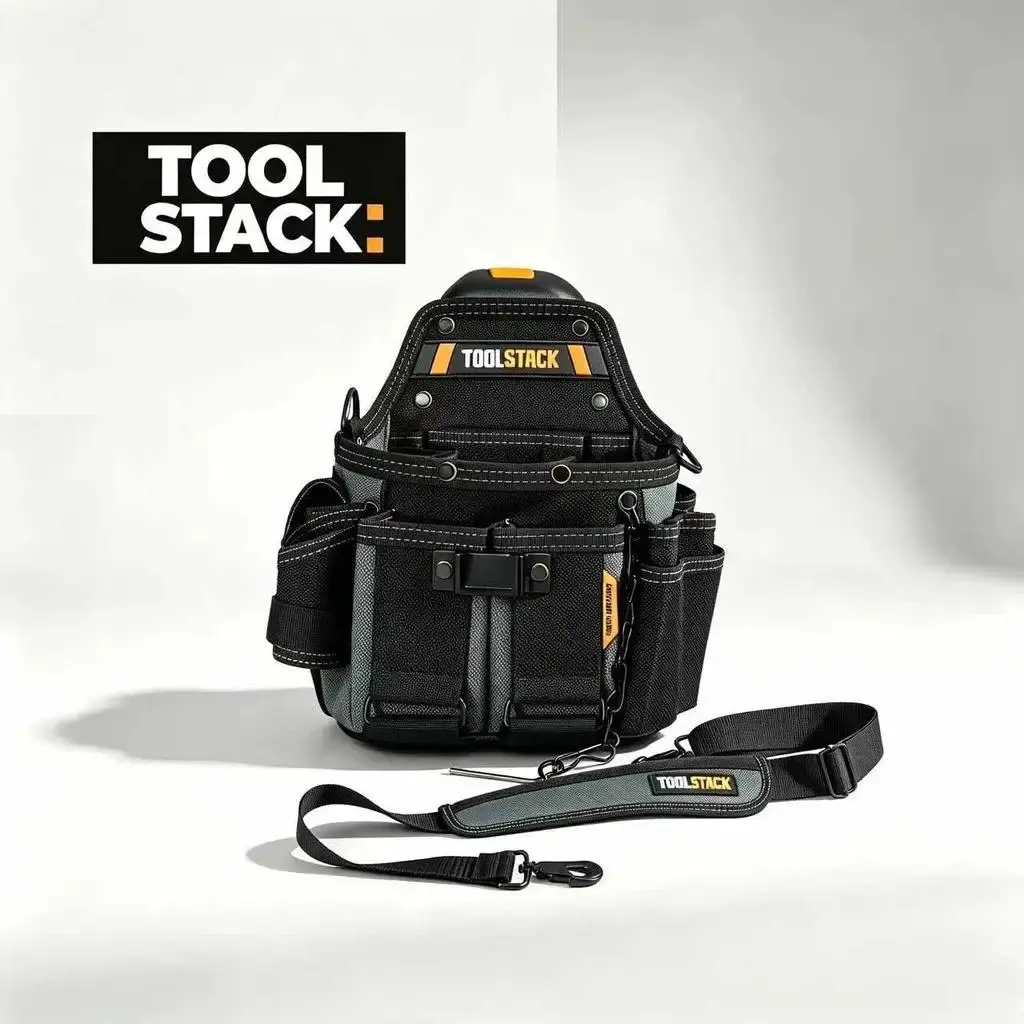 Tsk-114 Electrician Bag, Thick Large Capacity Service Pack, Quick Lock Multi-Functional Shoulder and Waist Bag, Storage Bag