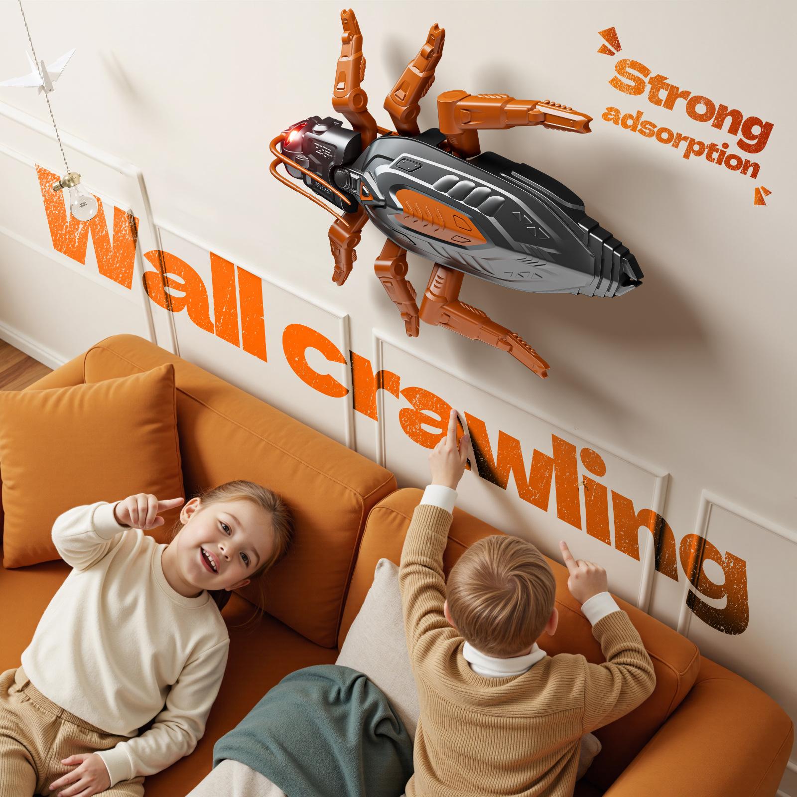 RC Wall Climbing Toys Lizard Spider Cockroach Snake Crab Octopus, LED Eyes, 360° Rotating Stunt Car, Wall Ceiling Window Climber, Remote Control Vehicle, Fun Indoor Toy for Kids Adults