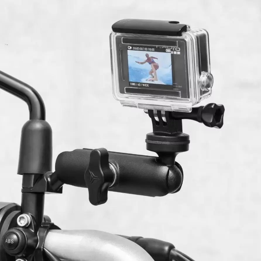 1pc Motorcycle Handlebar Action Camera Mount Compatible With Gopro/Dji Action Cameras Universal Handlebar Accessory For Street Bikes/Scooters Moto Accessories