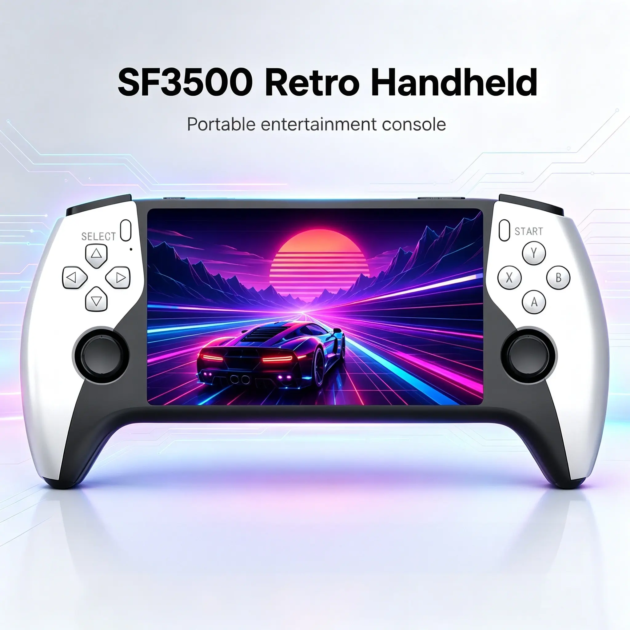 Sf3500 Retro Handheld Game Console, 5-Inch IPS HD Screen, Dual Player, HDMI TV Streaming, Long Battery Life, Perfect Gift for Parties and Home