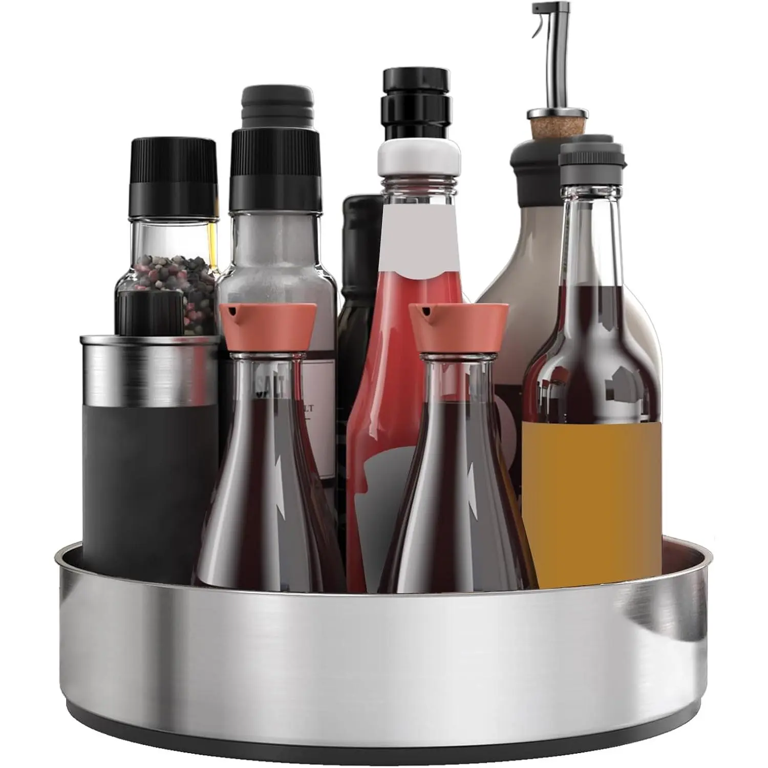 Lazy Susan Turntable  Rack Organizer for Kitchen Cabinet, Storage Tray for Fruit, Snacks, Salad - Organizer for Cupboard, Pantry, Bathroom, Table,  (, 7 1/2‘’)