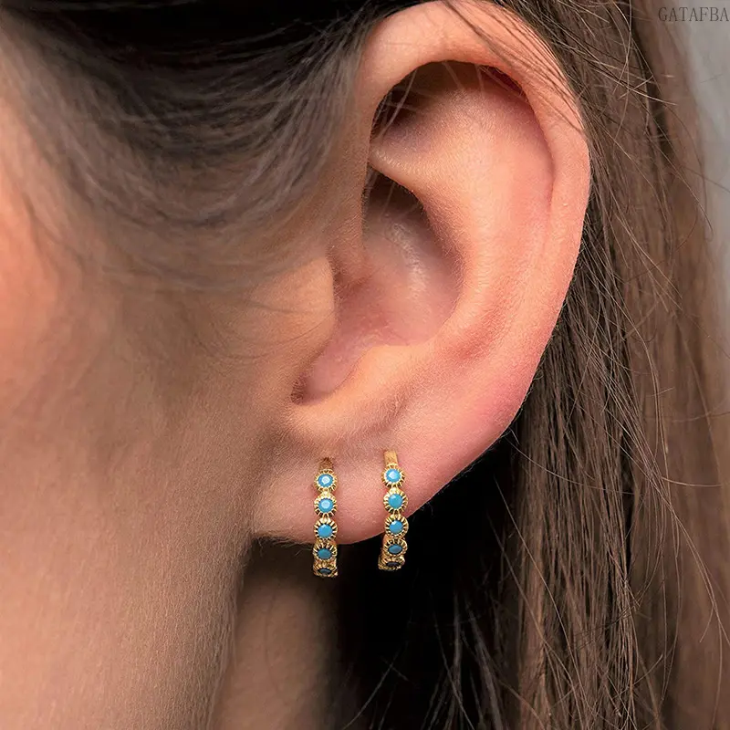 New Fashion Minimalist Round Huggie Earrings, Bohemian Style Elegant Ear Jewelry