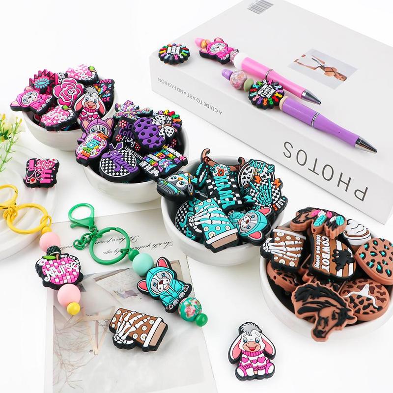 Mixed Color Round Beads, 10pcs DIY Jewelry Making Supplies for Bracelet & Necklace, DIY Jewelry Accessories for Women & Girls, Crafts Accessories