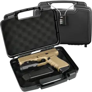 9mm Gun for Handgun Pistol - TSA Approved Firearm Travel with Lock - Gun Safe for 9mm Handgun Pistol - Hard Shell | Waterproof | Lockable for Airline Travel | Home - Secure Storage Range Box
