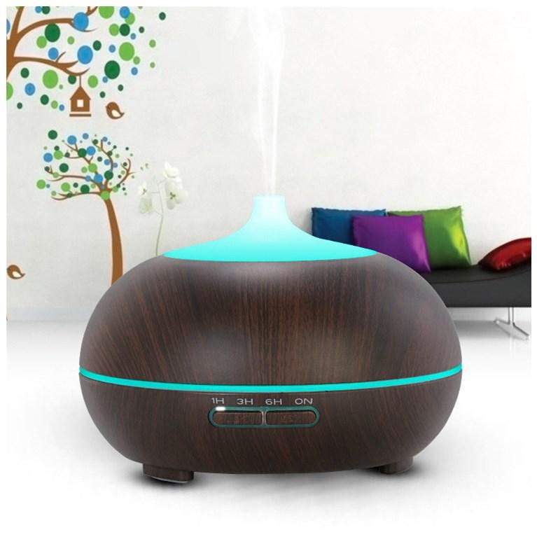 550ml Ultrasonic Essential Oil Diffuser and Air Humidifier, Whisper Quiet Aromatherapy Machine with 4 Customizable Timer Modes, Large Space Aroma plant Diffuser and Air Purifier for Home and Office remote operation Aroma Diffuser CoolRelief