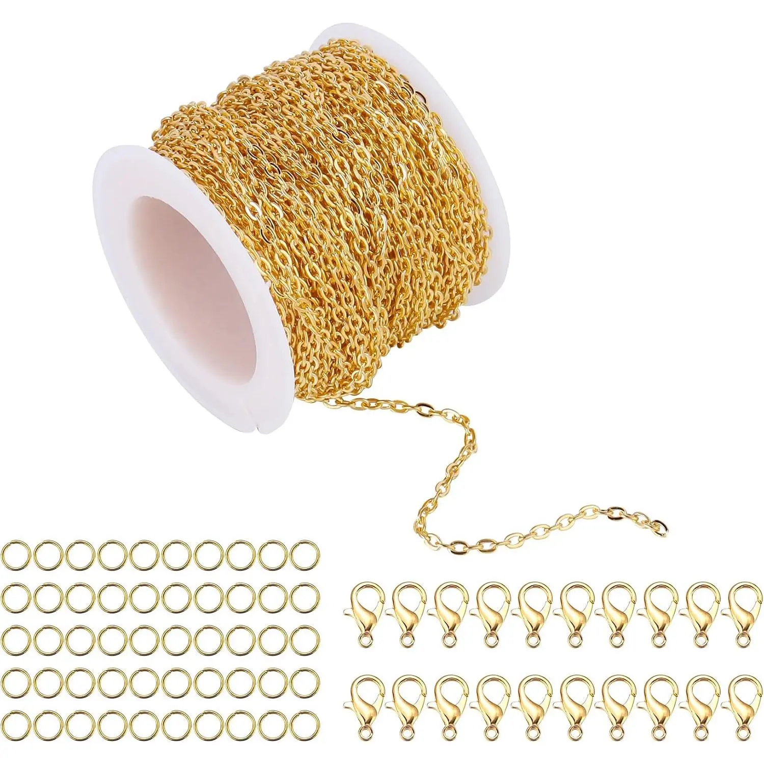 30  Necklace Chains 2mm  Links Bronze Chain