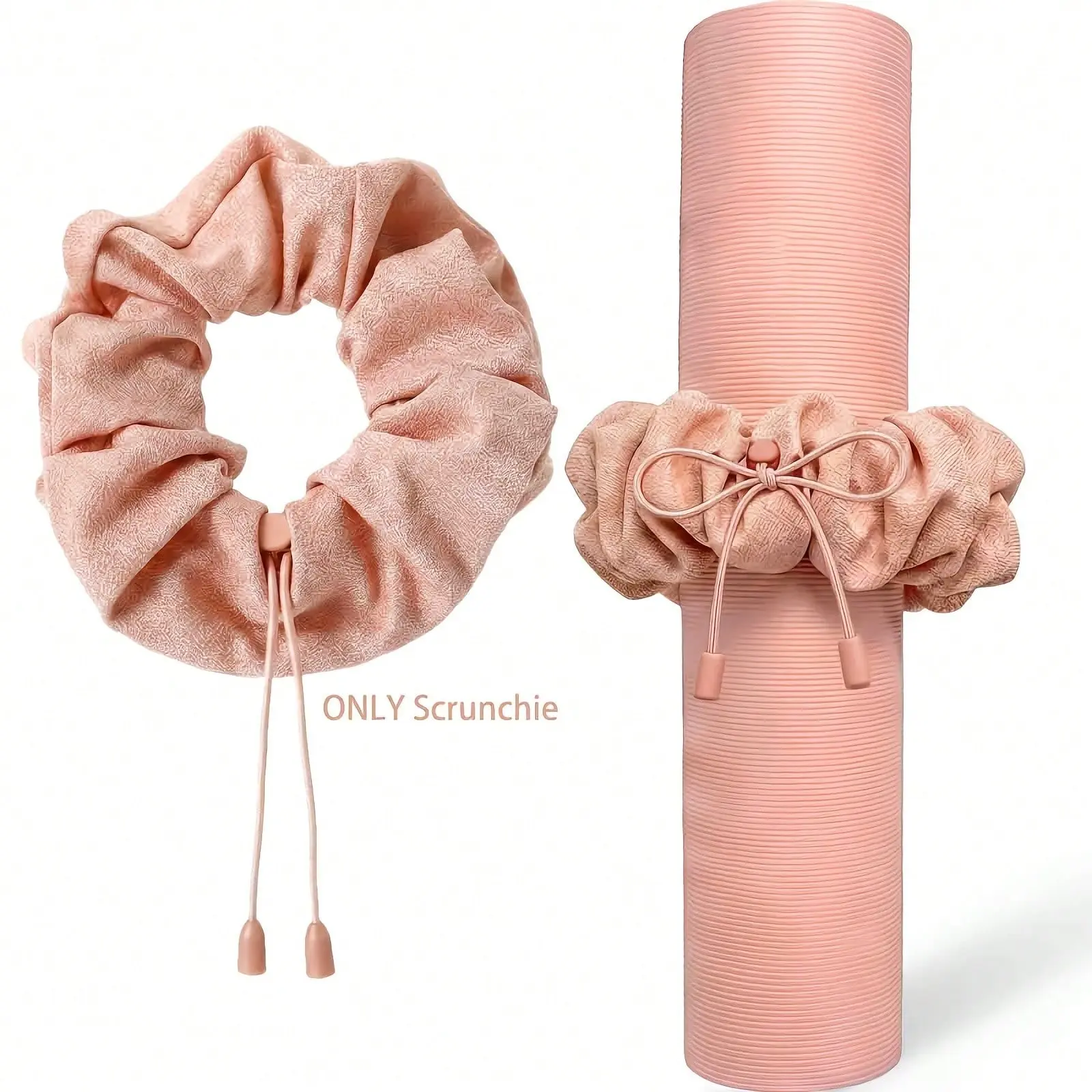 Adjustable Yoga Mat Scrunchie, 2-in-1 Mat Carrier and Hair Tie, Fits All Standard & Extra Thick Yoga Mats