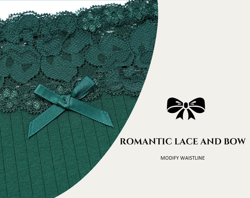 LEVAO 3/6 Pack Cotton Underwear for Women Breathable Lace Bikini Panties Ladies Hipster Underpants S-XXL Fit Clothes