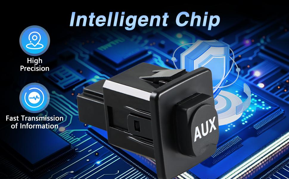 Aux Port Auxiliary Input Jack Assembly, Audio Auxiliary Port Adapter Compatible with Honda Pilot 2009-2012 Accord EX EX-L 2009 2010 Accord LX 2011 Replace # 39112-TA0-A01