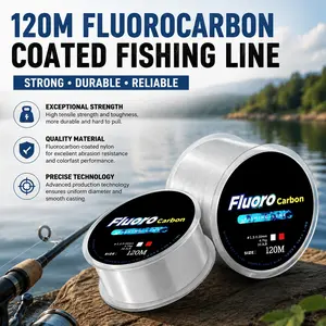 Fluorocarbon Coated High Sensitivity Carbon Fishing Leader Line 120m Sinking 0.20-0.60mm 7-45lb Test Saltwater Freshwater Lure Fishing Durable Casting Tackle Must-Have