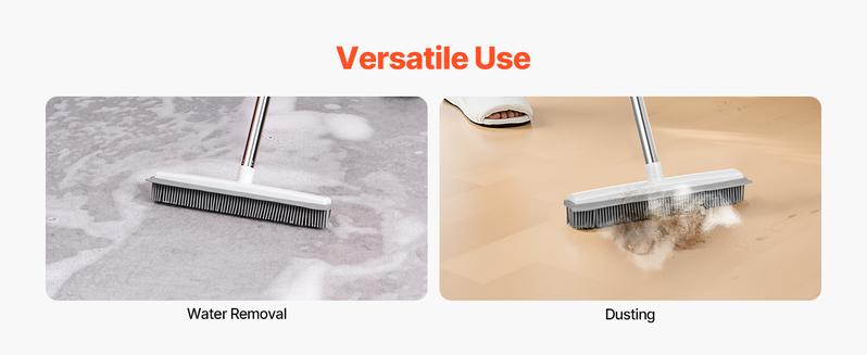 Pet Hair Removal Broom with 47.2in Adjustable Handle & Rubber Squeegee for Dog Cat Hair Removal on Couch Hardwood Floors TikTokShop Deal