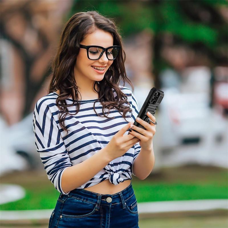 Case For iPhone 17 16E 16 15 14 13 Pro Max 11 Rotated Ring Kickstand Heavy Duty Drop Protection Wallet Phone Case Cover