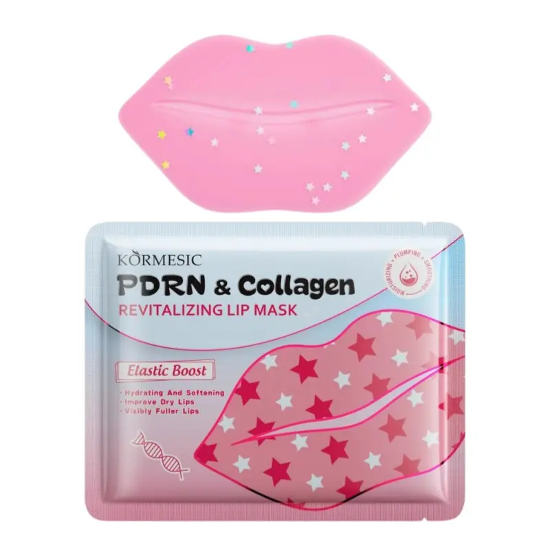 Collagen Revitalizing Lip Mask 10-Pack, Elastic Firming Hydrating Soft Lip Care Patches, Improve Dry & Flaky Lips, Plump Fine Lines, Fuller Lip Shape Repair Lip Patches